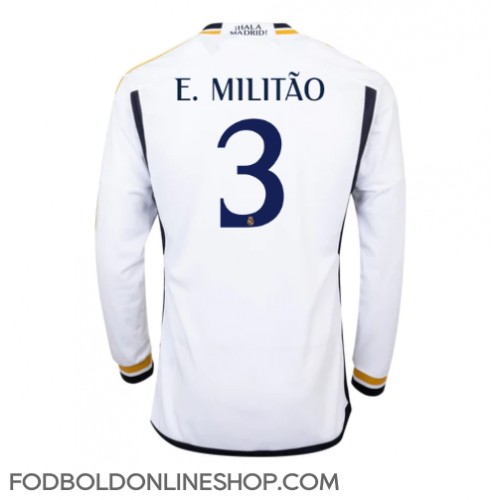 Real Madrid Eder Militao #3 Hjemmebanetrøje 2023-24 Langærmet